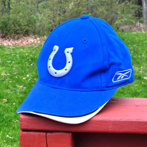 Indianapolis Colts Reebok NFL ProLine Authentic Hat adjustable velcro strap Blue - Picture 1 of 12